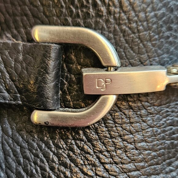 Donald Pliner Men's Soft Leather Horsebit Loafers, Black/Red, Sz 12 - Picture 15 of 16